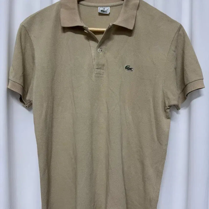 [BUNJANG] Lacoste Beige Short Sleeve Polo Shirt / 라코스테 베이지 반팔 카라티