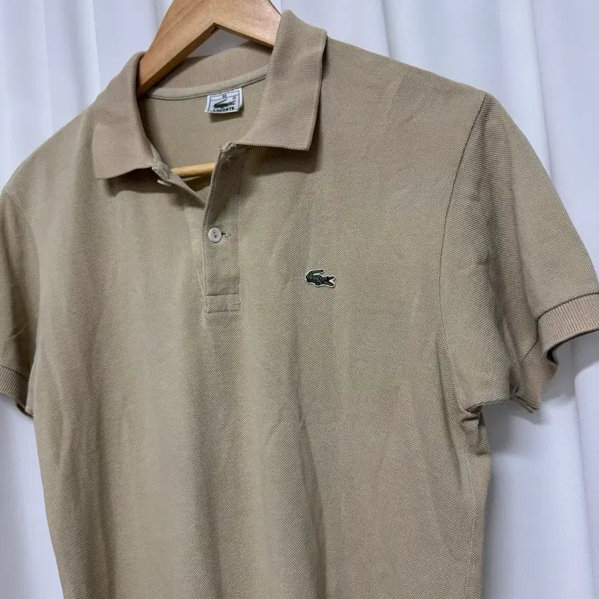 [BUNJANG] Lacoste Beige Short Sleeve Polo Shirt / 라코스테 베이지 반팔 카라티