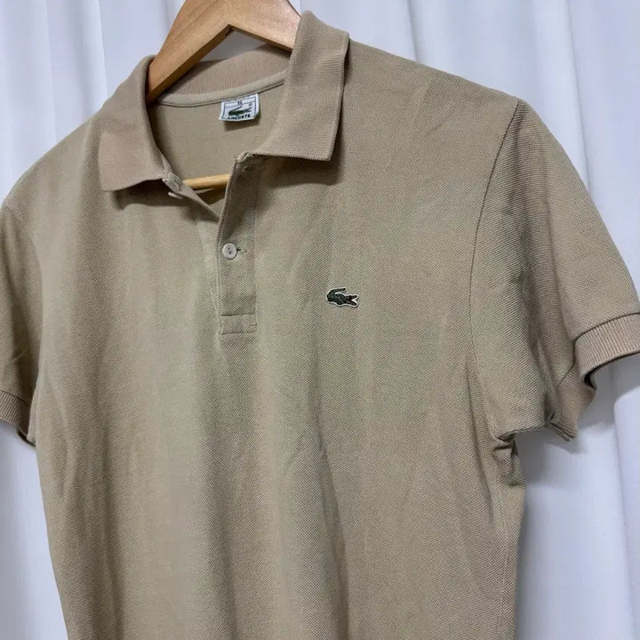 [BUNJANG] Lacoste Beige Short Sleeve Polo Shirt / 라코스테 베이지 반팔 카라티
