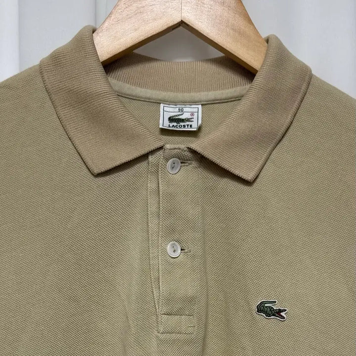 [BUNJANG] Lacoste Beige Short Sleeve Polo Shirt / 라코스테 베이지 반팔 카라티