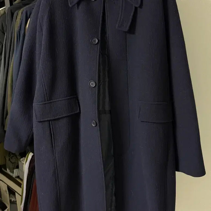 [BUNJANG] Generic Balmacaan Coat XL / 남색 발마칸 코트 XL