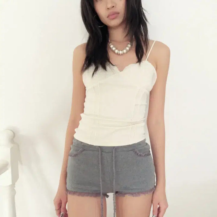 [BUNJANG] Pudding Lace Shorts / 루즈슬립오버 푸딩 레이스 숏츠