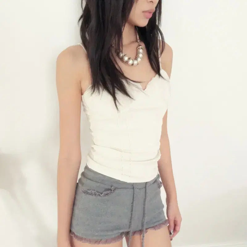 [BUNJANG] Pudding Lace Shorts / 루즈슬립오버 푸딩 레이스 숏츠