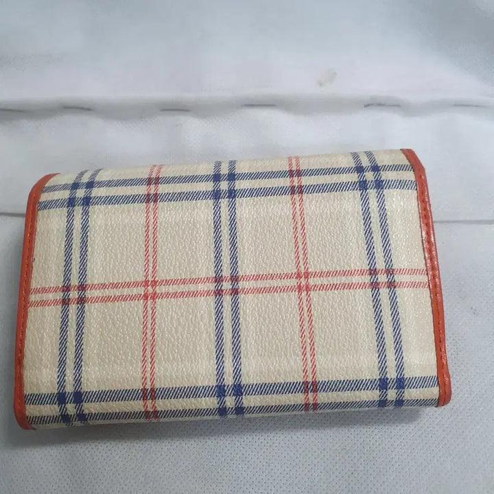[SOLD OUT] 빈폴 체크 패턴 여성 반지갑 오렌지색상