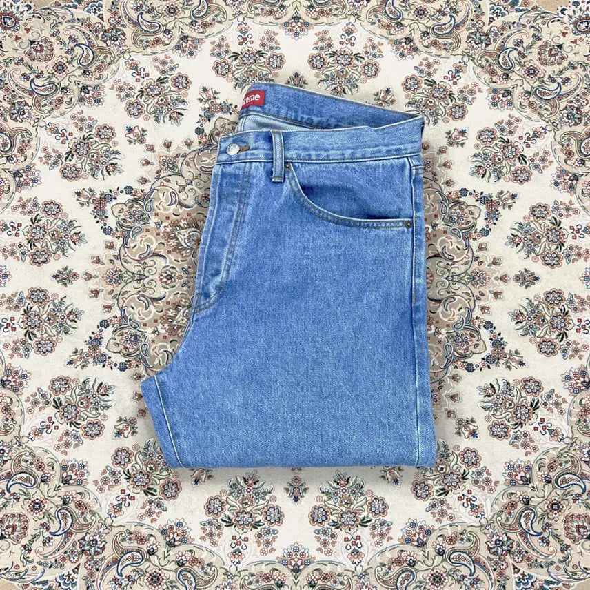 [BUNJANG] Supreme Japan Made Stone Washed Selvedge Denim Jeans / [A+등급 34] 슈프림 23SS 제팬메이드 스톤워시드 슬림핏 셀비지데님