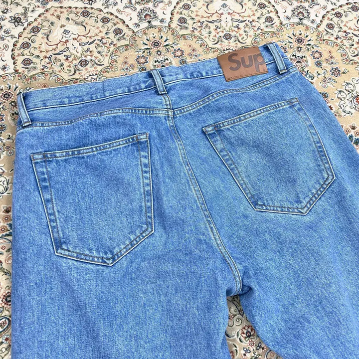 [BUNJANG] Supreme Japan Made Stone Washed Selvedge Denim Jeans / [A+등급 34] 슈프림 23SS 제팬메이드 스톤워시드 슬림핏 셀비지데님