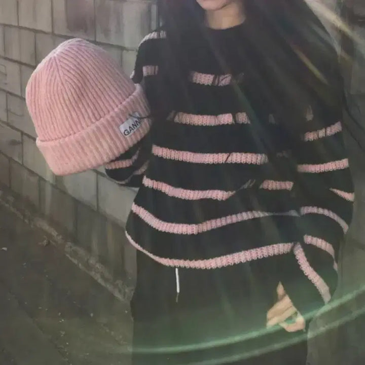 [BUNJANG] Color Block Striped Knit Sweater / 배색 스트라이프 니트