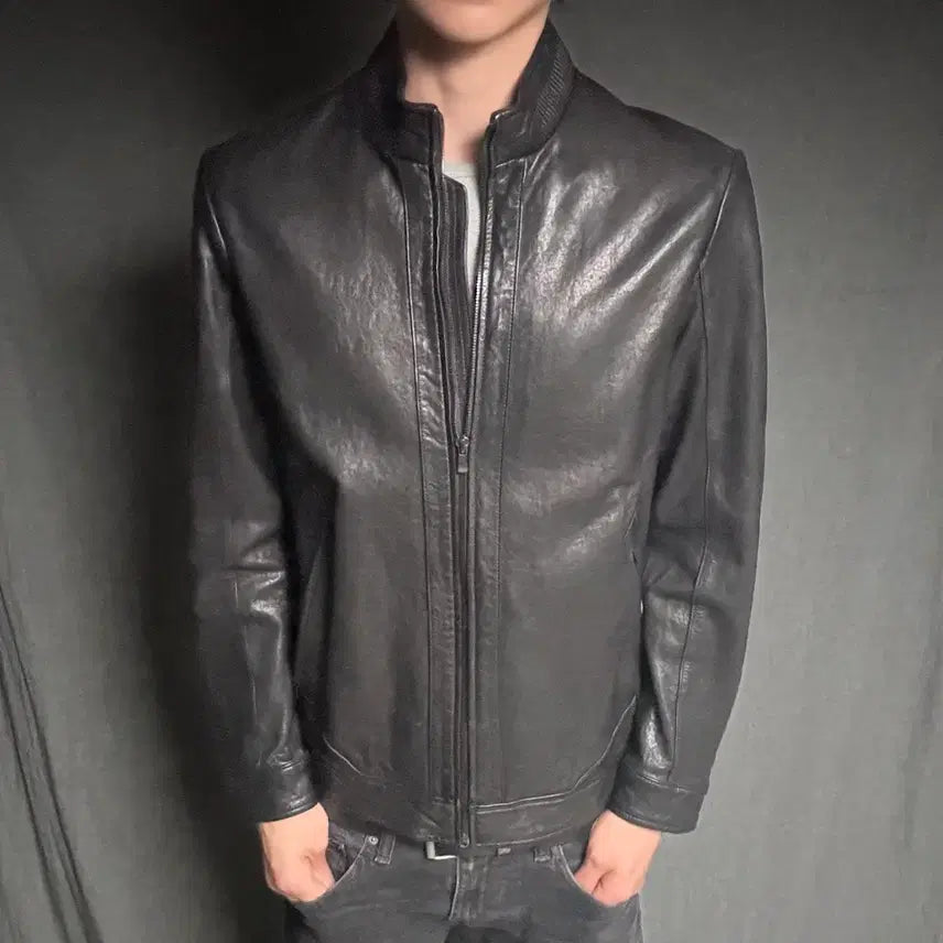 [BUNJANG] Italy Lamb Skin Leather Jacket / ltaly lamb skin leather jacket