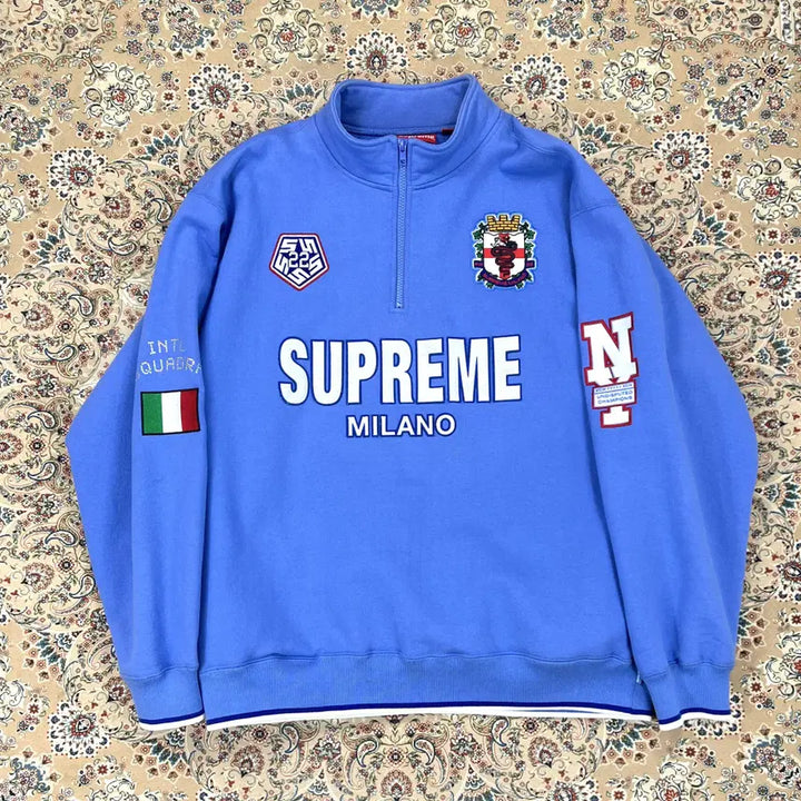 [BUNJANG] Supreme Milano Half Zip Sweatshirt - Sky Blue - Men&