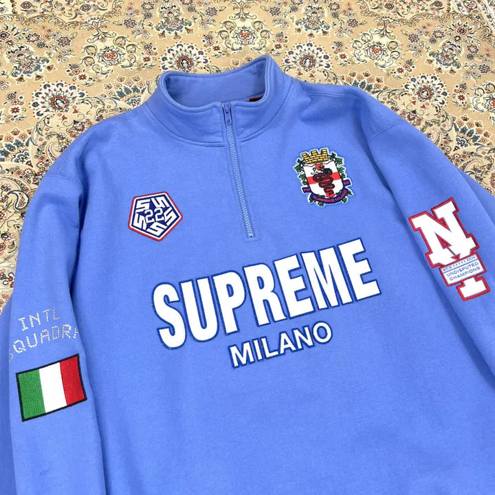 [BUNJANG] Supreme Milano Half Zip Sweatshirt - Sky Blue - Men&