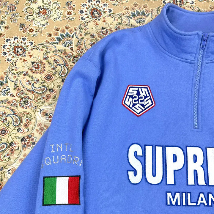 [BUNJANG] Supreme Milano Half Zip Sweatshirt - Sky Blue - Men&