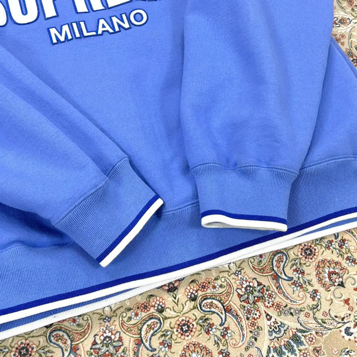 [BUNJANG] Supreme Milano Half Zip Sweatshirt - Sky Blue - Men&