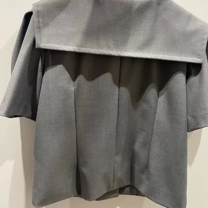 [BUNJANG] Gray Blouse Jacket / 반팔 블라우스 자켓