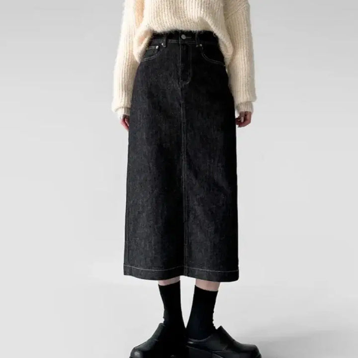 [BUNJANG] Denim Long Skirt / 데님 롱 스커트