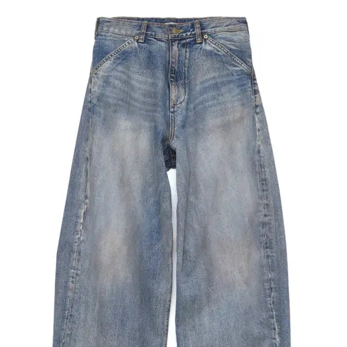 [BUNJANG] Hatching Room Faded Blue Wide Curve Jeans / 해칭룸 와이드 커브진 Faded blue 3(M)