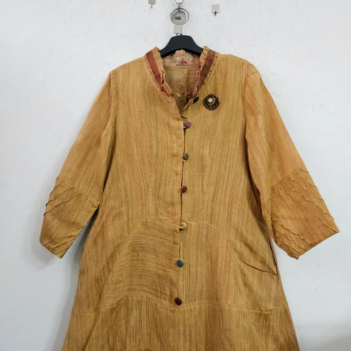 [BUNJANG] Unbranded Brown Tone Long Dress 55 / 염색마 브라운 톤 롱 원피스55