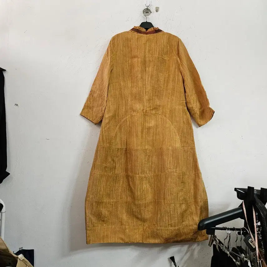 [BUNJANG] Unbranded Brown Tone Long Dress 55 / 염색마 브라운 톤 롱 원피스55