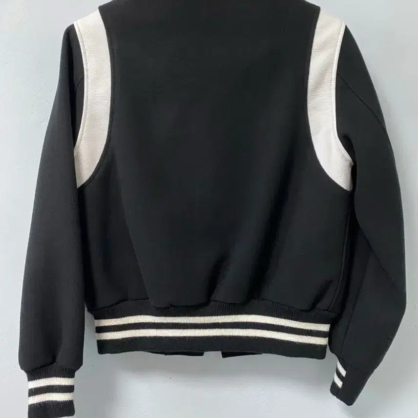 [BUNJANG] Golden Bear Varsity Teddy Jacket Black/White / 새제품, 골든베어 바시티 테디자켓 검흰 95-100