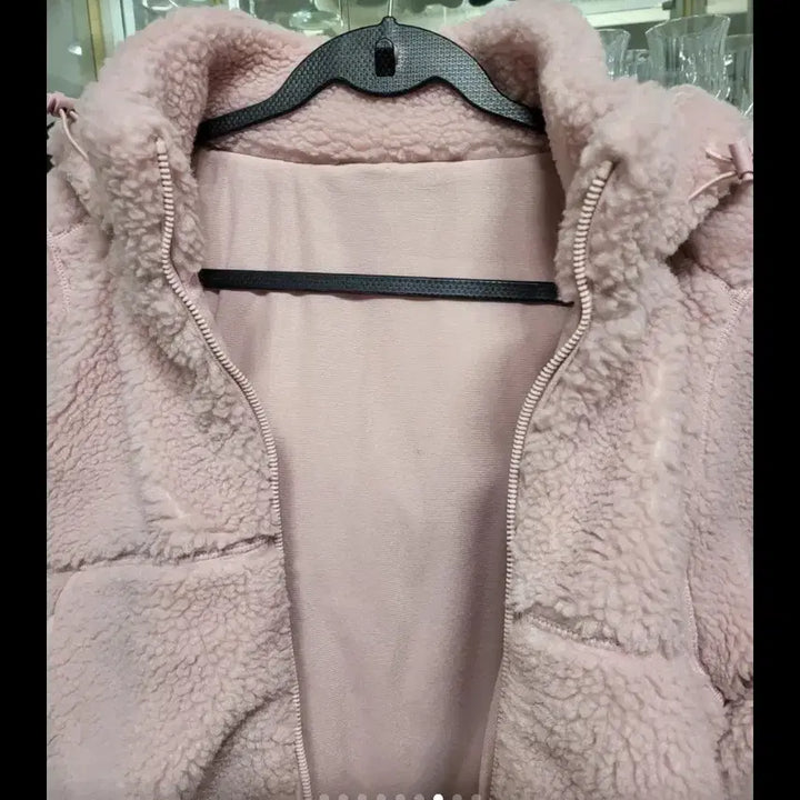 [BUNJANG] Pink Sherpa Hoodie Jacket / 핑크색 뽀글이 후드 집업 자켓