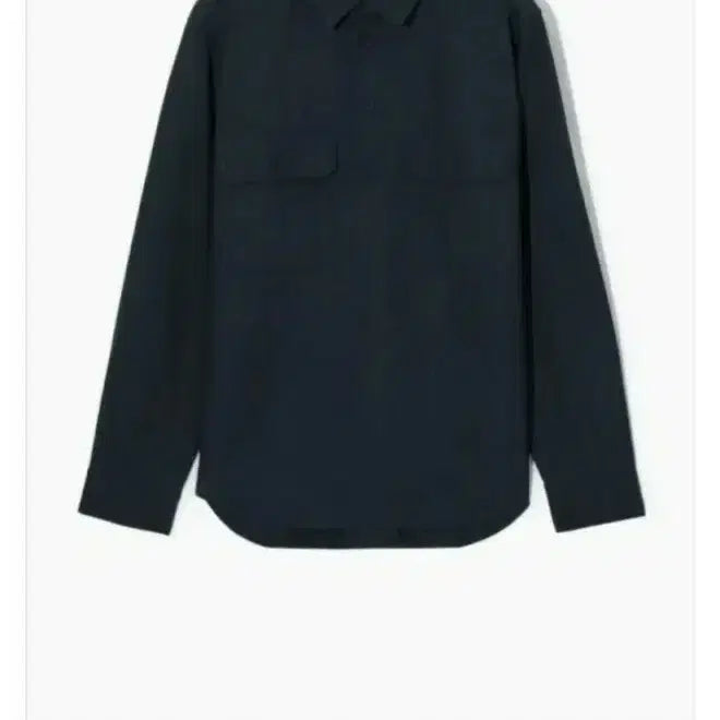 [BUNJANG] COS Utility Half Placket Button Regular Fit Long Sleeve Shirt Navy (S) / COS 유틸리티 하프 플래킷 버튼 레귤러핏 오버 긴팔셔츠 네이비 (S)