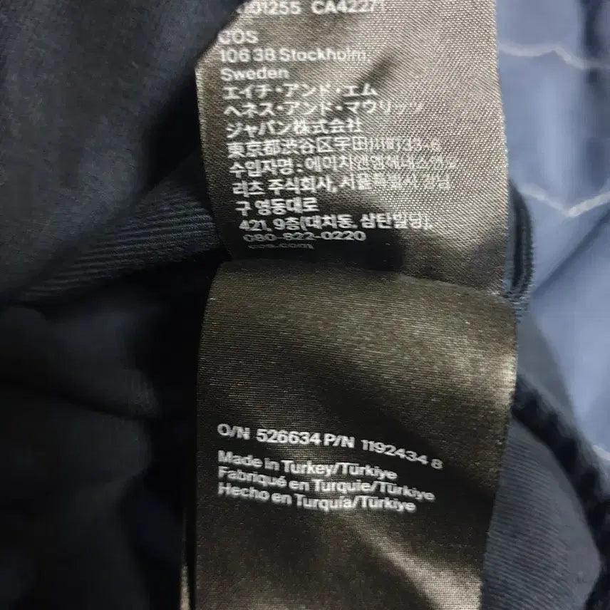 [BUNJANG] COS Utility Half Placket Button Regular Fit Long Sleeve Shirt Navy (S) / COS 유틸리티 하프 플래킷 버튼 레귤러핏 오버 긴팔셔츠 네이비 (S)