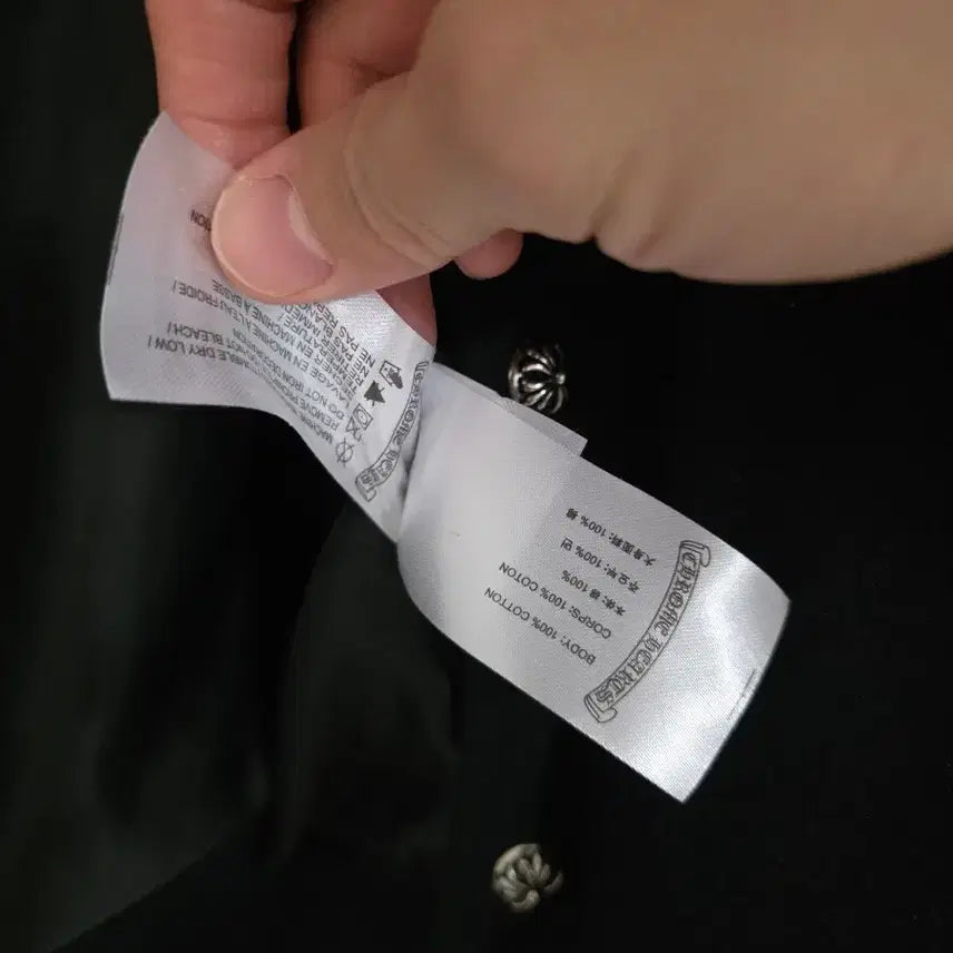 [BUNJANG] Chrome Style Black Leather Sleeve Stadium Jacket / 크롬st 블랙 레더 소매 스타디움 자켓 바시티