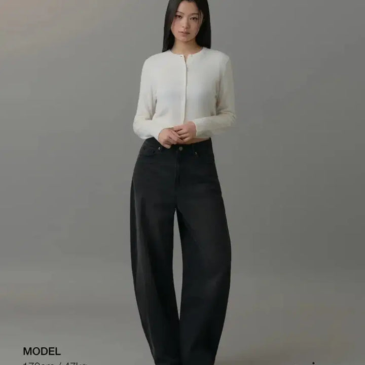 [BUNJANG] Musinsa Standard Lambswool Crop Cardigan Ivory L / 무신사스탠다드 램스울 크롭 가디건 아이보리 L사이즈