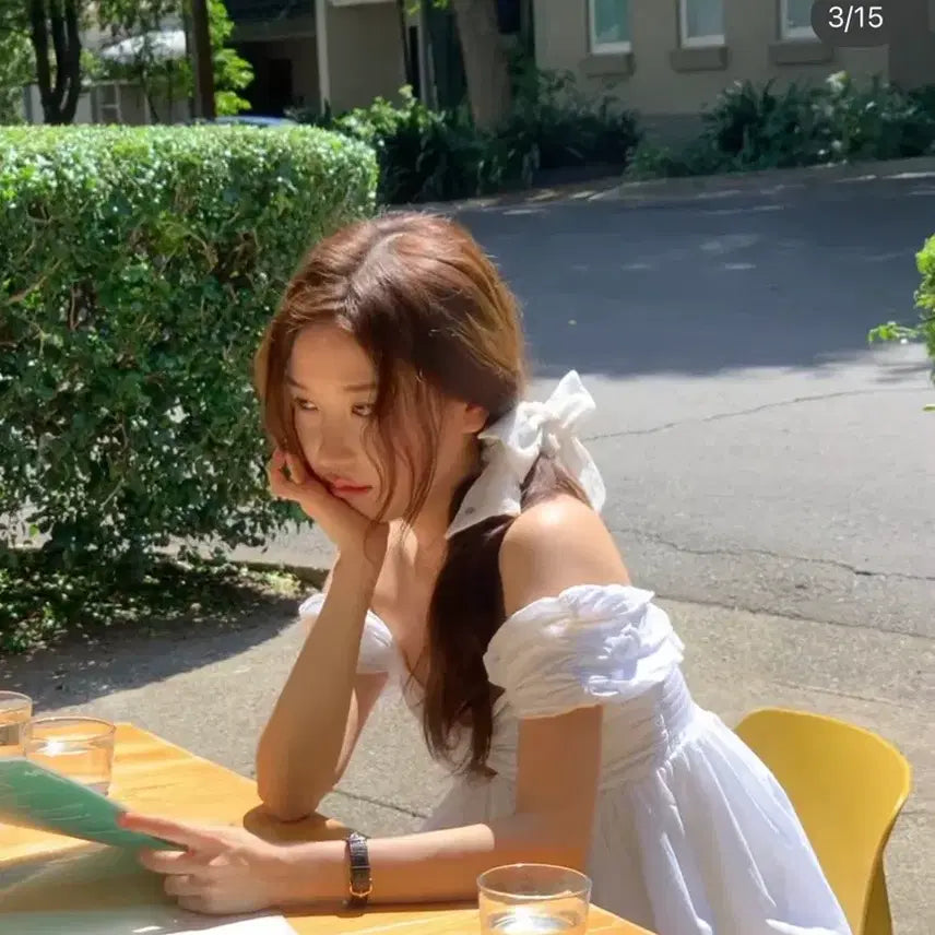 [BUNJANG] The Vanet Magnolia Off-Shoulder White Top Blouse / 더바넷 magnolia 매그놀리아 오프숄더 화이트 탑 나시 블라우스