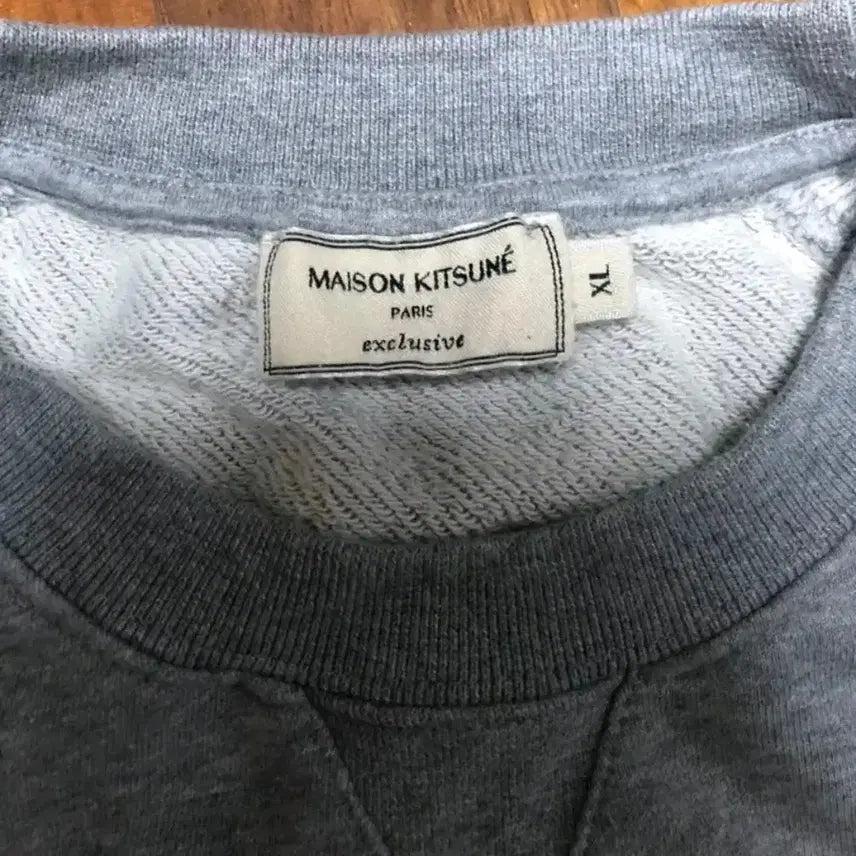 [BUNJANG] Maison Kitsuné Fox Patch Sweatshirt Grey XL / 메종키츠네 폭스 패치 맨투맨 그레이 XL