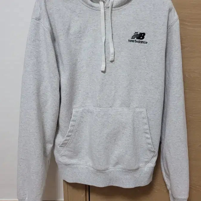 [BUNJANG] New Balance Logo Hoodie Gray / 뉴발란스 후드티 그레이44