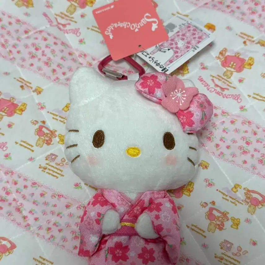 [BUNJANG] Sanrio Hello Kitty Cherry Blossom Kimono Shopping Bag / 산리오 벚꽃 기모노 헬로키티 장바구니