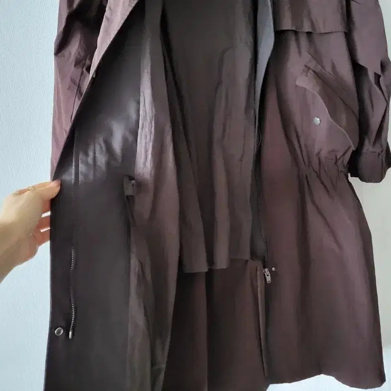 [BUNJANG] KUHO Shirred Long Coat / KUHO 구호 셔링 롱코트