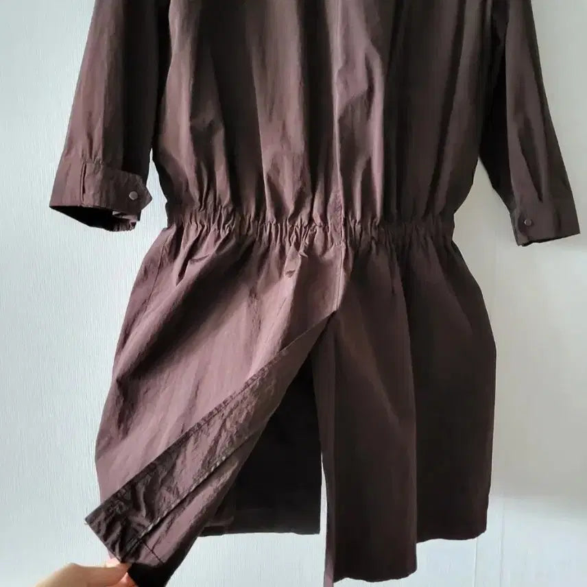 [BUNJANG] KUHO Shirred Long Coat / KUHO 구호 셔링 롱코트
