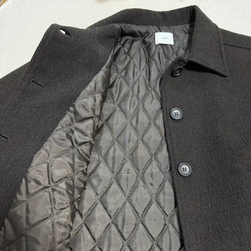 [BUNJANG] Brown Quilted Short Coat / 브라운 누빔 숏 코트