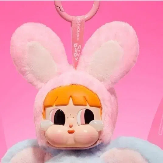 [BUNJANG] Crybaby Powerpuff Girls Blossom Rabbit Keyring / 크라이베이비 파워퍼프걸 토끼 블러썸