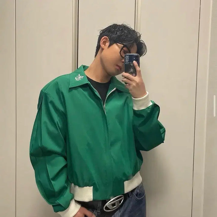 [BUNJANG] ESC Studio Cropped Bomber Jacket / esc studio 블루종 붐버 자켓