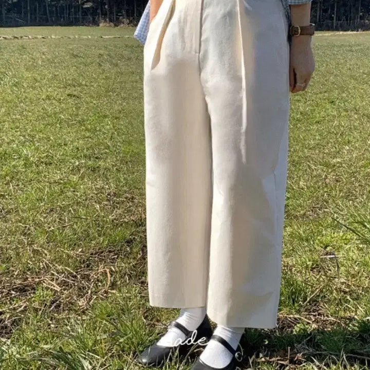 [BUNJANG] With Yoon Breeze Cotton Wide Slacks / 위드윤 브리즈 코튼 와이드슬랙스