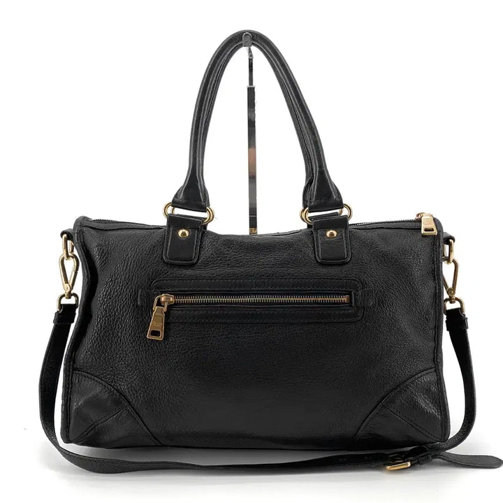 [BUNJANG] Prada Gold Hardware Moto Bag Black / 프라다 금장 모터백 블랙