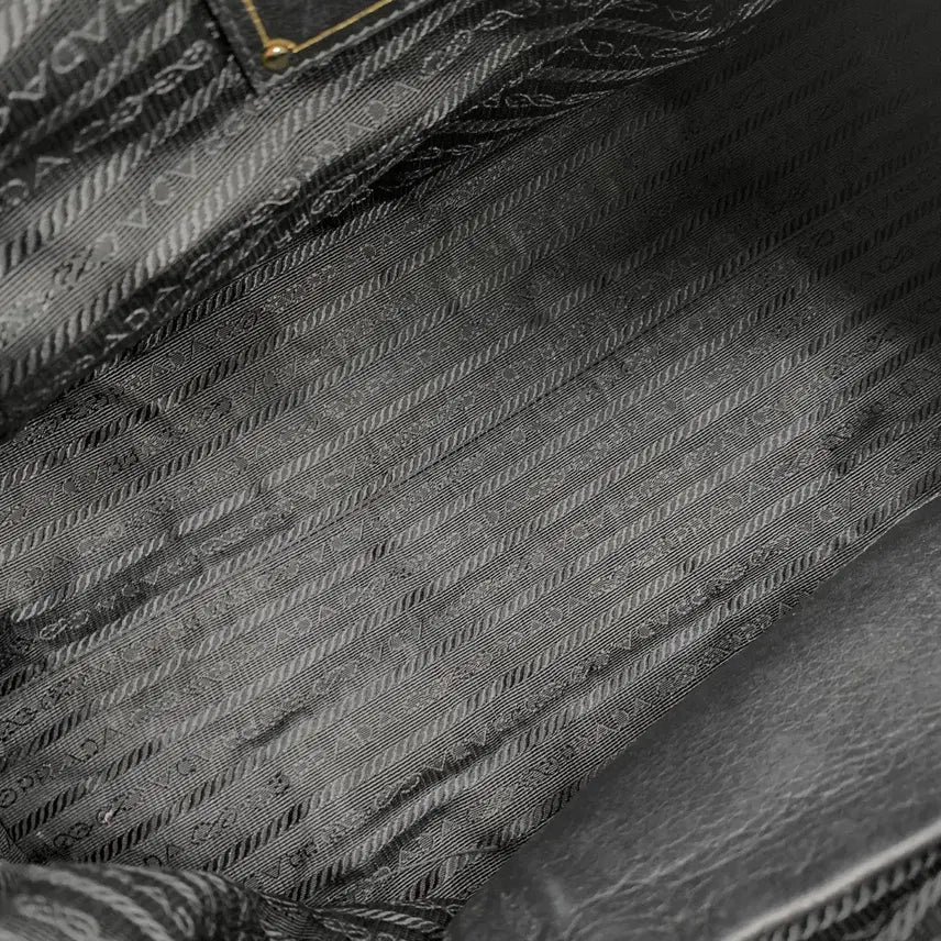 [BUNJANG] Prada Gold Hardware Moto Bag Black / 프라다 금장 모터백 블랙