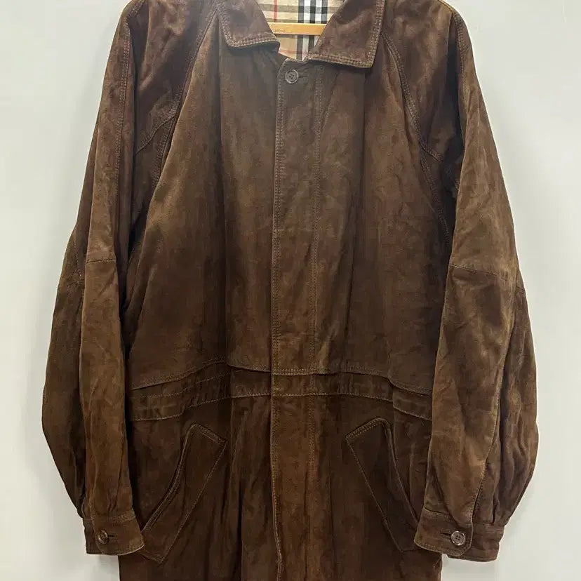 [BUNJANG] Burberry 90s Suede Half Coat / 90s 버버리 스웨이드 하프코트