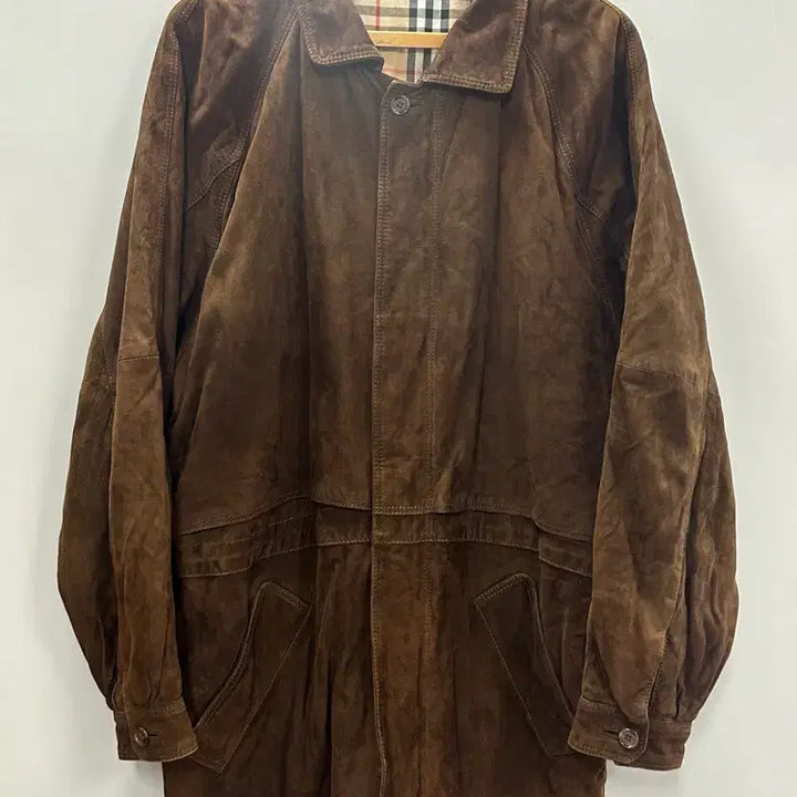 [BUNJANG] Burberry 90s Suede Half Coat / 90s 버버리 스웨이드 하프코트