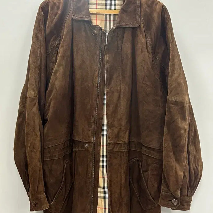 [BUNJANG] Burberry 90s Suede Half Coat / 90s 버버리 스웨이드 하프코트