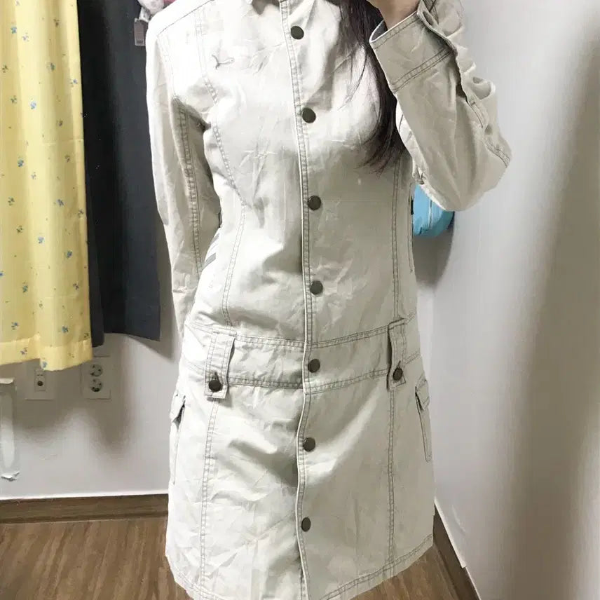 [BUNJANG] Puma Vintage Pocket Jacket Dress / 빈티지 퓨마 포켓 자켓 원피스 긱시크 코이세이오깔 스포츠 블록코어 아이돌