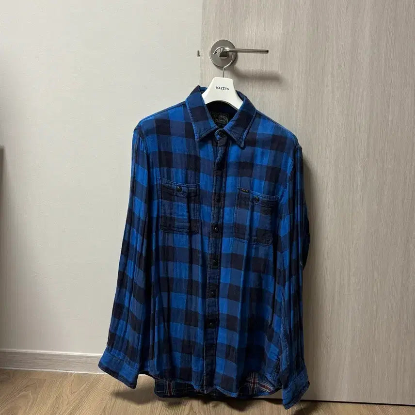 [BUNJANG] Polo Blue Check Shirt L Size / 폴로 블루 체크 남방 L사이즈