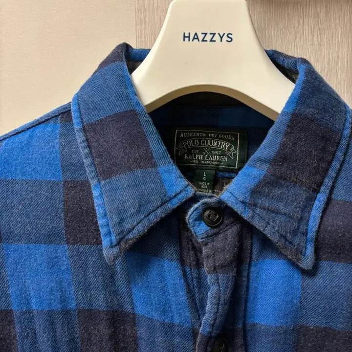 [BUNJANG] Polo Blue Check Shirt L Size / 폴로 블루 체크 남방 L사이즈