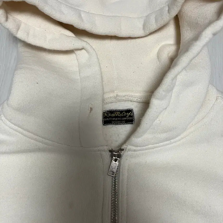 [BUNJANG] Real McCoy USMC Ivory Sweat Hoodie Zip-up / 리얼맥코이 미해병 usmc 아이보리 스웻 후드 집업