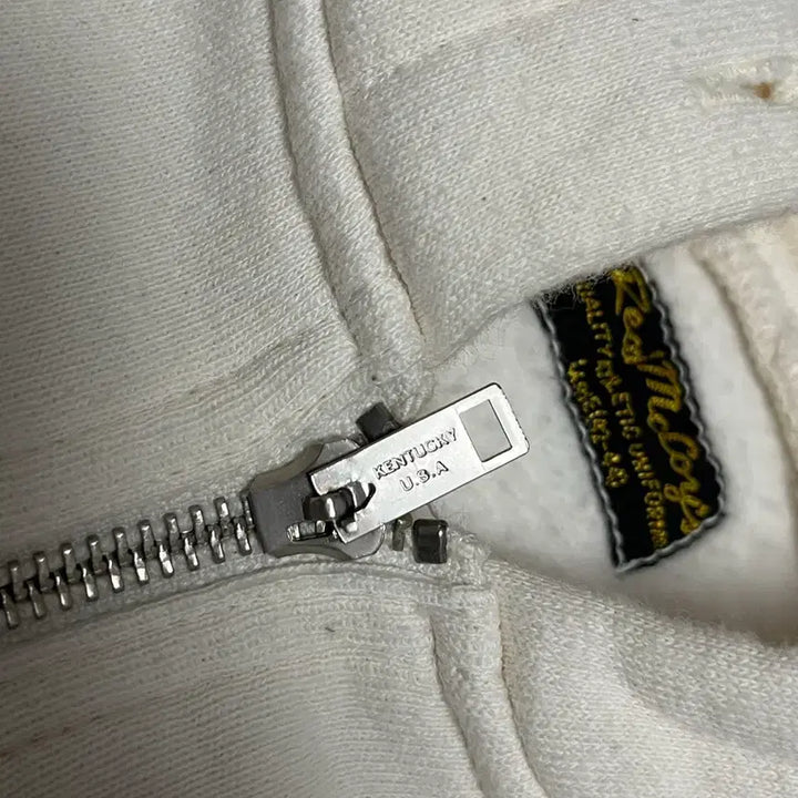 [BUNJANG] Real McCoy USMC Ivory Sweat Hoodie Zip-up / 리얼맥코이 미해병 usmc 아이보리 스웻 후드 집업