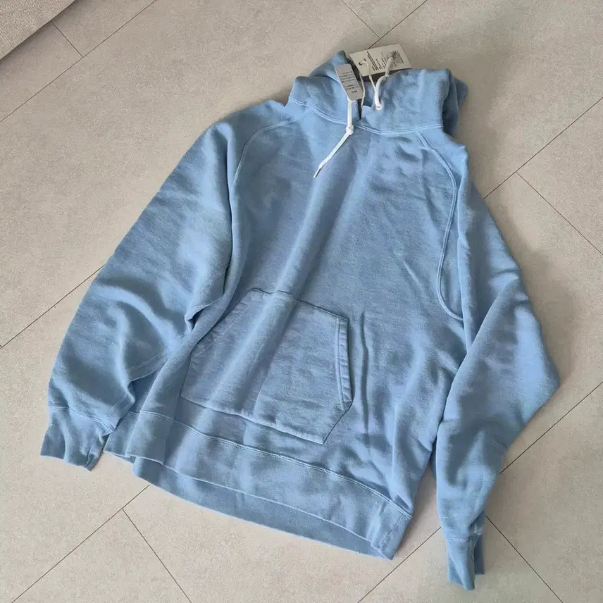 [BUNJANG] Moct Hoodie - Sky Blue Neon Detail - Size 100 / 목티 moct 후디 100사이즈