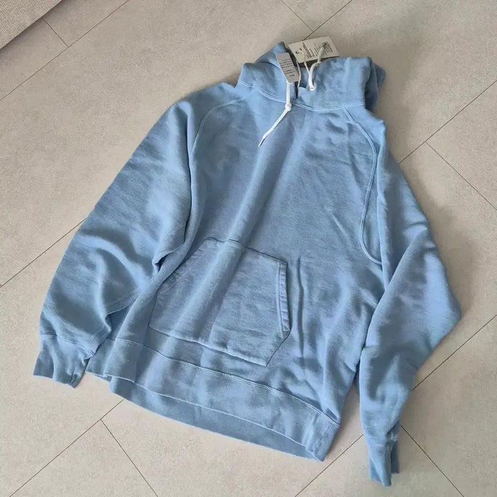 [BUNJANG] Moct Hoodie - Sky Blue Neon Detail - Size 100 / 목티 moct 후디 100사이즈