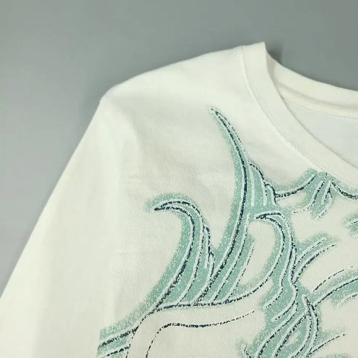[BUNJANG] ALOHA SURF White Light Green Red Skull Surfer Shirt / 아디다스 골프 00s 블랙 네온형광 로고 라이닝 이너메쉬 리플렉티브 체스